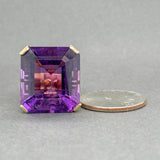 Estate 18K Y Gold 43.45ct Amethyst Cocktail Ring - Walter Bauman Jewelers