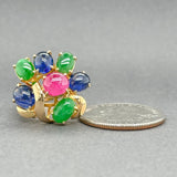 Estate 18K Y Gold 4.47ctw Multi-Gemstone Cocktail Ring - Walter Bauman Jewelers