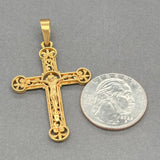 Estate 18K Y Gold 52.70mm Crucifix Pendant - Walter Bauman Jewelers