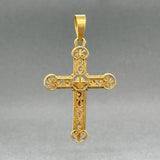 Estate 18K Y Gold 52.70mm Crucifix Pendant - Walter Bauman Jewelers