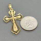 Estate 18K Y Gold 53.8mm Crucifix Pendant - Walter Bauman Jewelers