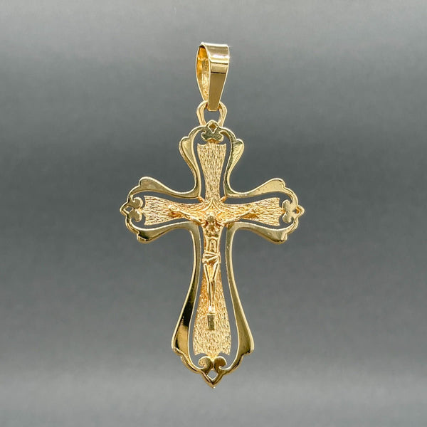 Estate 18K Y Gold 53.8mm Crucifix Pendant - Walter Bauman Jewelers