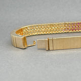 Estate 18K Y Gold 7.20ctw Multi - Color Sapphire Bracelet - Walter Bauman Jewelers