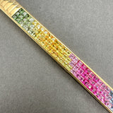 Estate 18K Y Gold 7.20ctw Multi - Color Sapphire Bracelet - Walter Bauman Jewelers