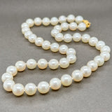 Estate 18K Y Gold 7.5-8.0mm 16” Akoya Pearl Necklace - Walter Bauman Jewelers