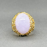 Estate 18K Y Gold 8.56ct Purple Jadeite Cocktail Ring - Walter Bauman Jewelers