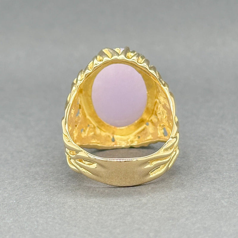 Estate 18K Y Gold 8.56ct Purple Jadeite Cocktail Ring - Walter Bauman Jewelers