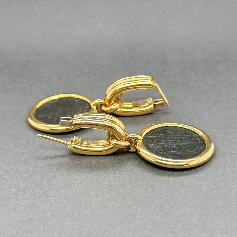 Estate 18K Y Gold Ancient Roman Coin Earrings - Walter Bauman Jewelers