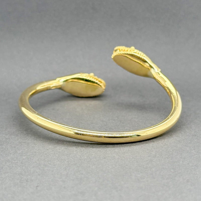 Estate 18K Y Gold Double Snake Cuff Bracelet - Walter Bauman Jewelers