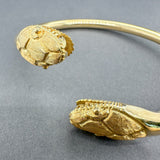 Estate 18K Y Gold Double Snake Cuff Bracelet - Walter Bauman Jewelers