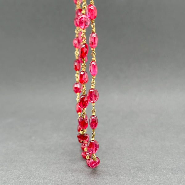 Estate 18K Y Gold Double Strand Ruby Necklace - Walter Bauman Jewelers