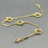 Estate 18K Y Gold Flower Link Bracelet - Walter Bauman Jewelers