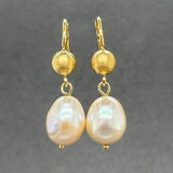 Estate 18K Y Gold Freshwater Pearl Drop Earrings - Walter Bauman Jewelers