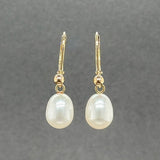 Estate 18K Y Gold Freshwater Pearl Drop Earrings - Walter Bauman Jewelers