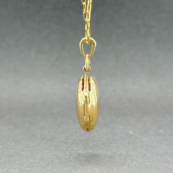 Estate 18K Y Gold Locket Pendant w. 30” Chain - Walter Bauman Jewelers