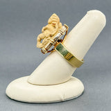 Estate 18K Y Gold Victorian 25.00ct Lava Cupid Ring - Walter Bauman Jewelers