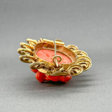 Estate 18K Y Gold Victorian 69.02ct Coral Adoration of Mary Brooch - Walter Bauman Jewelers