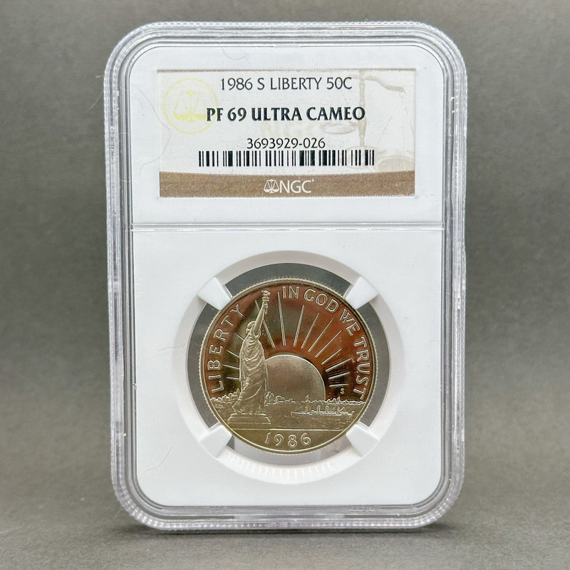 Estate 1986 S Statue of Liberty 50c NGC PF69 Ultra Cameo - Walter Bauman Jewelers