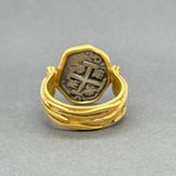 Estate 22K Y Gold Ancient Spanish Coin Ring - Walter Bauman Jewelers