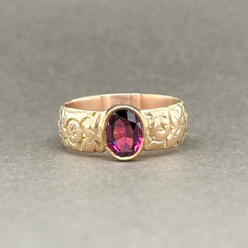 Estate 9K R Gold 1.02ct Garnet Ring - Walter Bauman Jewelers