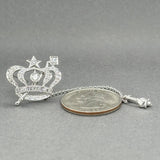 Estate 9K W Gold 0.43ctw G - H/VS1 - SI1 Diamond Order of the Eastern Star Crown Pin - Walter Bauman Jewelers