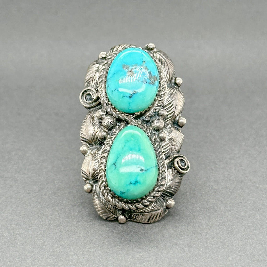 Vtg SS shops & Turquoise Ring