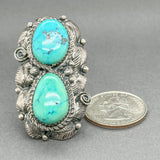 Estate Allen Chee SS Turquoise Ring - Walter Bauman Jewelers