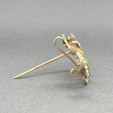 Estate Art Nouveau 10K R Gold 0.03ct I - J/SI1 Diamond & Pearl Brooch - Walter Bauman Jewelers