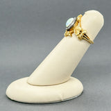 Estate Art Nouveau 18K Y Gold 1.78ct Opal & 0.03ctw J - K/SI1 - 2 Diamond Ring - Walter Bauman Jewelers