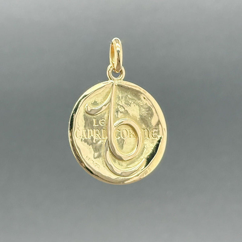 Estate Becker 18K Y Gold Capricorn Zodiac Pendant - Walter Bauman Jewelers