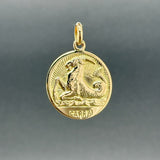 Estate Becker 18K Y Gold Capricorn Zodiac Pendant - Walter Bauman Jewelers