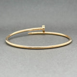 Estate Cartier 18K R Gold Juste Un Cloue Bangle Bracelet b - Walter Bauman Jewelers