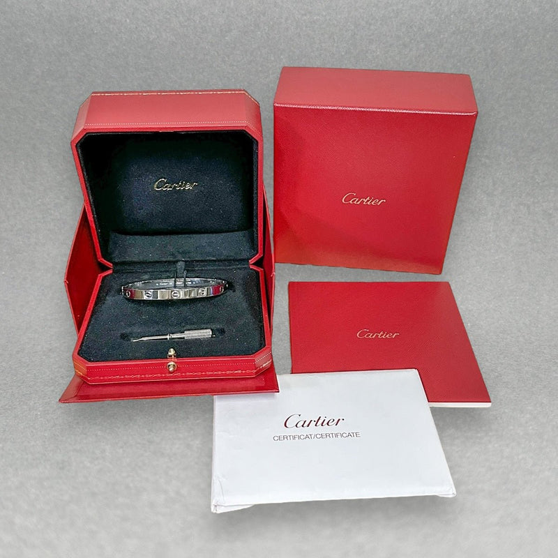 Estate Cartier 18K W Gold 6.1mm Love Bracelet - Walter Bauman Jewelers