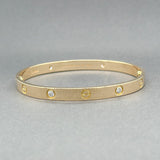 Estate Cartier 18K Y Gold 0.42tcw Diamond Love Bangle Bracelet - Walter Bauman Jewelers