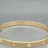 Estate Cartier 18K Y Gold 0.42tcw Diamond Love Bangle Bracelet - Walter Bauman Jewelers