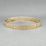 Estate Cartier 18K Y Gold 0.42tcw Diamond Love Bangle Bracelet - Walter Bauman Jewelers