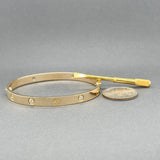 Estate Cartier 18K Y Gold 0.42tcw Diamond Love Bangle Bracelet - Walter Bauman Jewelers