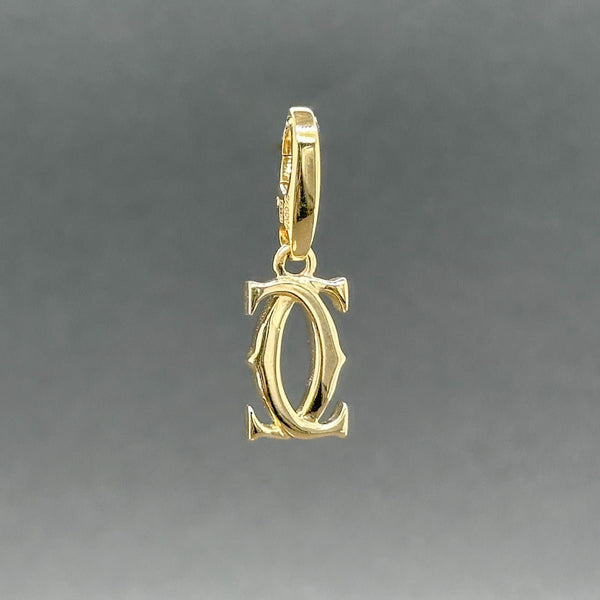 Estate Cartier 18K Y Gold Double C De Cartier Décor Pendant - Walter Bauman Jewelers