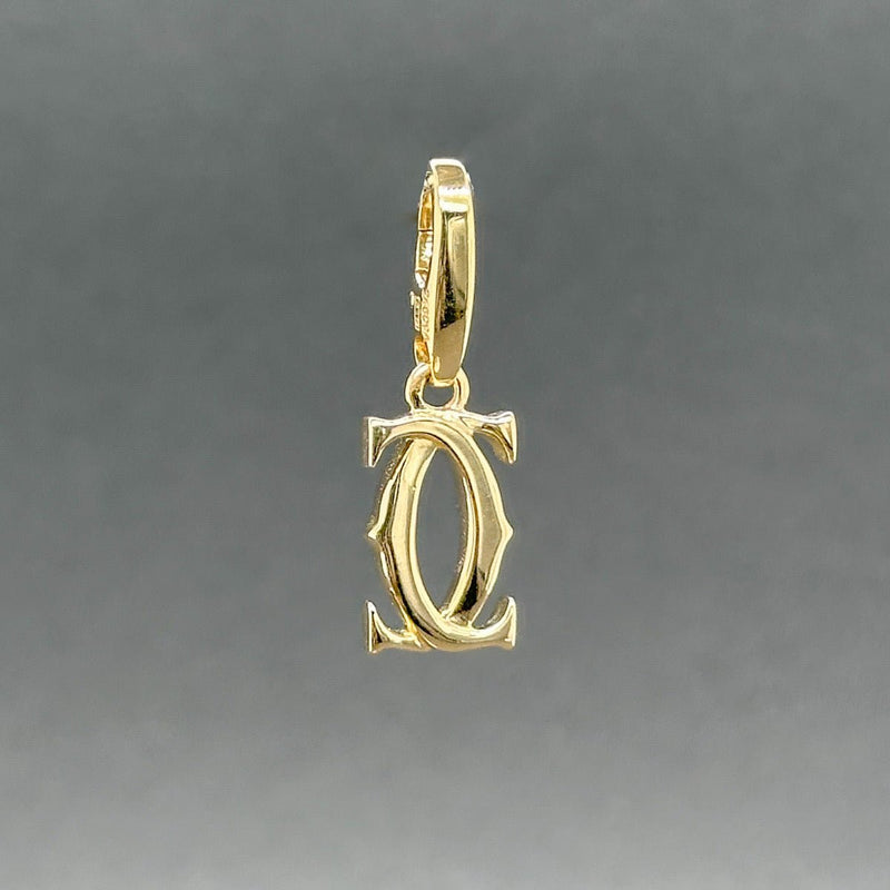 Estate Cartier 18K Y Gold Double C De Cartier Décor Pendant - Walter Bauman Jewelers