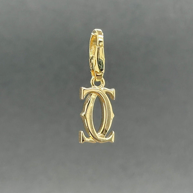 Estate Cartier 18K Y Gold Double C De Cartier Décor Pendant - Walter Bauman Jewelers