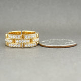 Estate Cartier 18K Y Gold Maillon Panthere 0.53ctw G/VS2 Diamond Ring - Walter Bauman Jewelers