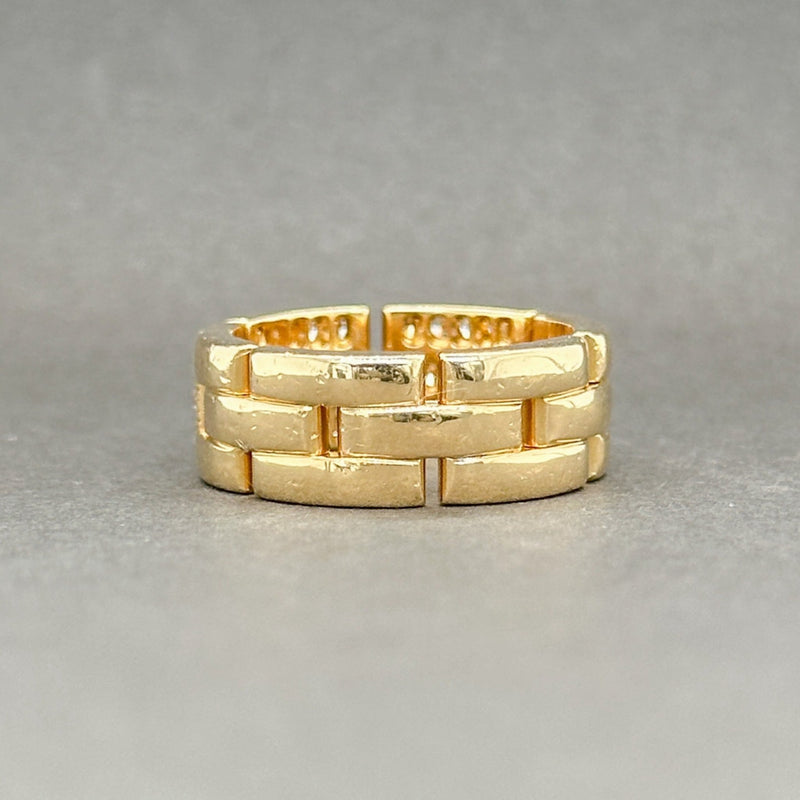 Estate Cartier 18K Y Gold Maillon Panthere 0.53ctw G/VS2 Diamond Ring - Walter Bauman Jewelers