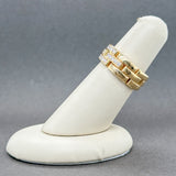 Estate Cartier 18K Y Gold Maillon Panthere 0.53ctw G/VS2 Diamond Ring - Walter Bauman Jewelers