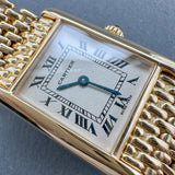 Estate Cartier 18K Y Gold Tank Louise Quartz Watch Ref#3870 - Walter Bauman Jewelers