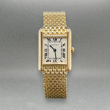 Estate Cartier 18K Y Gold Tank Louise Quartz Watch Ref#3870 - Walter Bauman Jewelers