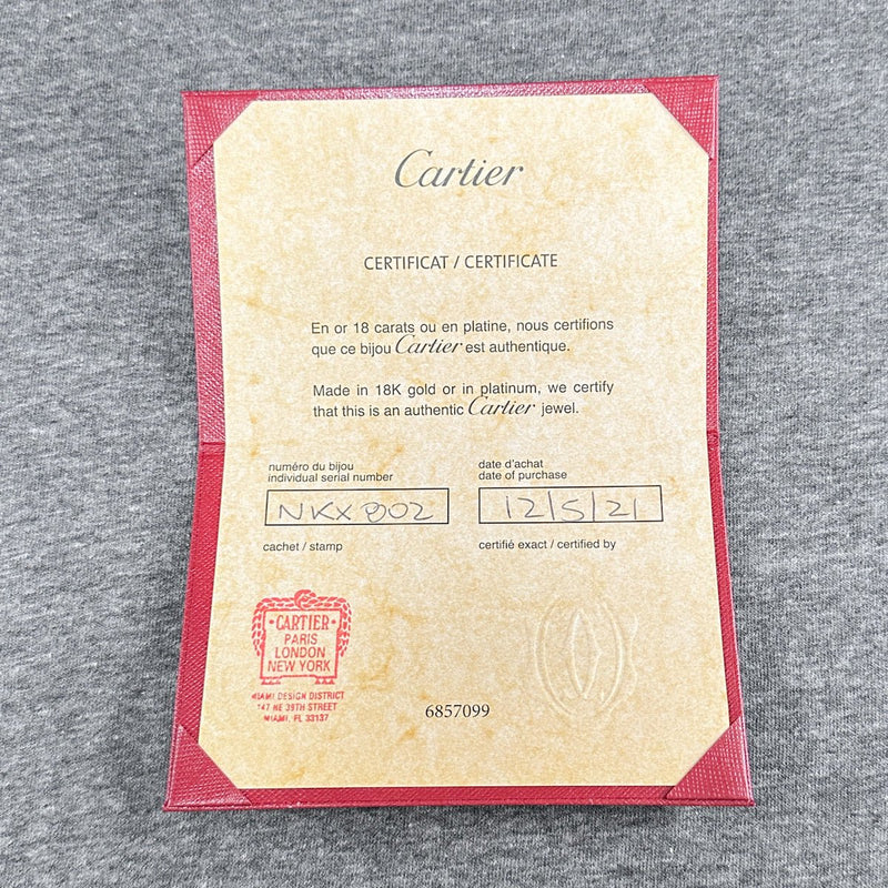 Estate Cartier Holder & Certificate (No Jewelry) - Walter Bauman Jewelers