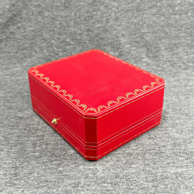 Estate Cartier Red Bracelet Box w. Bag & Pouch (Empty) - Walter Bauman Jewelers