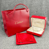 Estate Cartier Red Bracelet Box w. Bag & Pouch (Empty) - Walter Bauman Jewelers