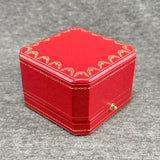 Estate Cartier Red Inner & Outer Box w. Pouch (Empty) - Walter Bauman Jewelers