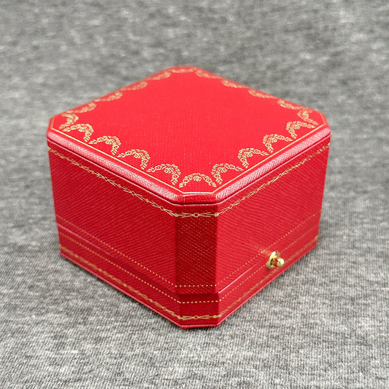 Estate Cartier Red Inner & Outer Box w. Pouch (Empty) - Walter Bauman Jewelers